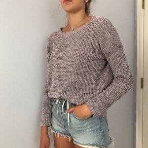 American eagle loose knit blush pink sweater
